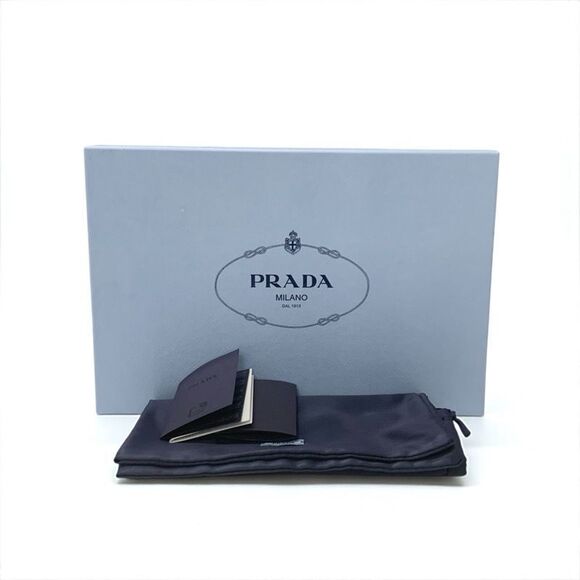 Prada Sandals Shoes Leather Black Logo Padded Nappa Velcro - Picture 10 of 10